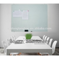 school anti-glare dry eraser glass whiteboard with pen shelf in