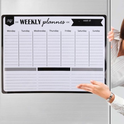 Fridge Whiteboard Meal Plan Magnetic Week Planner Kitchen Refrigerator Monthly Schedule Whiteboard