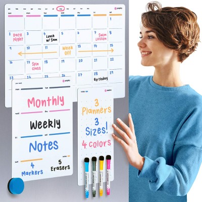 Custom Magnetic Dry Erase Calendar for Fridge.