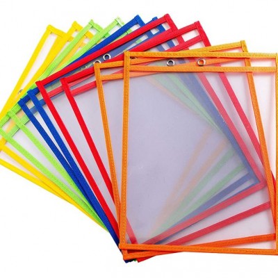 10 Dry Erase Pockets, Oversize 10 Inch x 13 Inch Pockets, Perfect for Classroom Organization