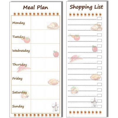 Meal Plan & Shopping Magnetic Stick on Fridge