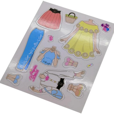 Kids magnetic puzzle fashion girls change clothes