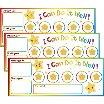 Star Reward Token Board I Can Do It Well Chart Magnetic Star Reward and Responsibility Chart for Educational Incentive Tool