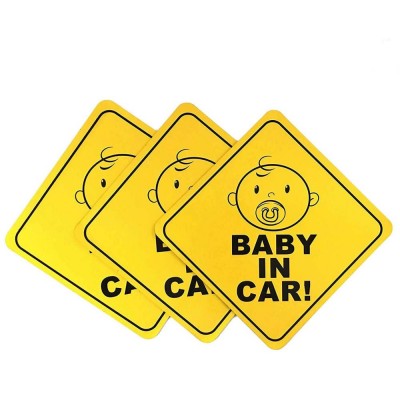 Factory customized baby in car warning sign magnetic BABY CAR sticker